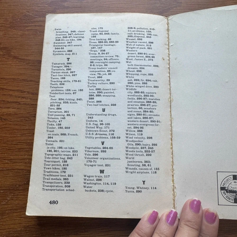 Vintage Boy Scouts of America Scout Handbook Paperback BSA Survival Guide 1960s